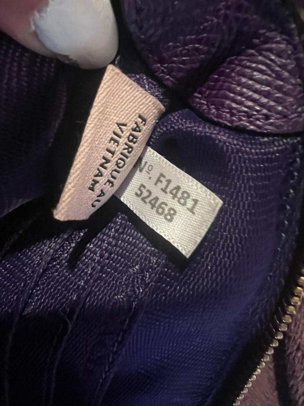 🦄 Coach Purple Pebbled Leather Large Zip Wristlet | Stunning Rich Plum | EUC - Picture 15 of 16
